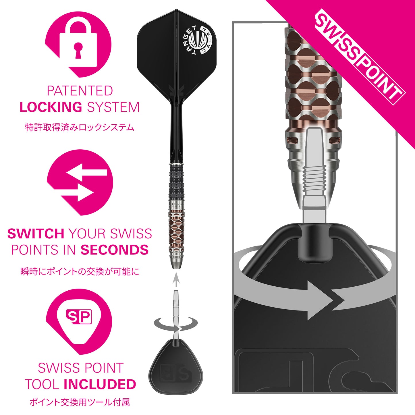 Target Japan Charis Gen 6 90% Tungsten SP Darts
