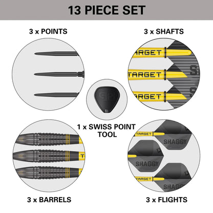 Scott Williams Black 90% Tungsten Swiss Point Darts