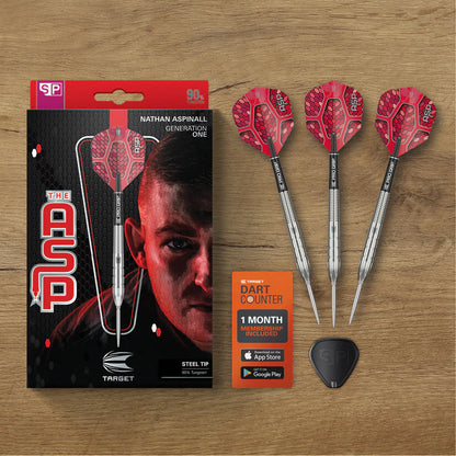 Target Nathan Aspinall Generation 1 90% Tungsten Swiss Point Steel Tip Darts
