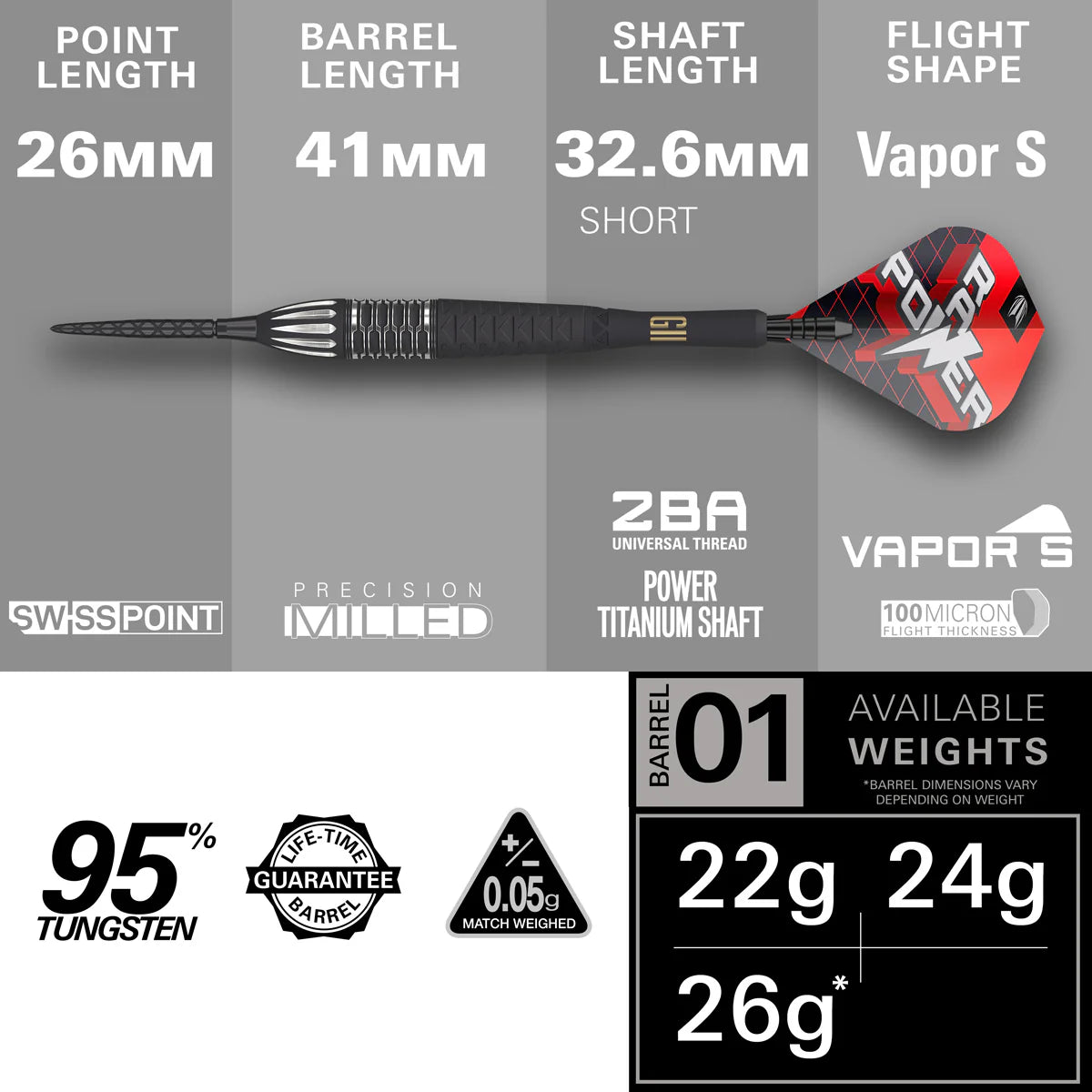 Phil Taylor Raw Power G11 SP Darts