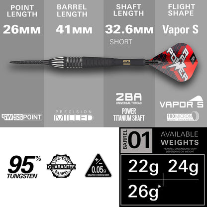 Phil Taylor Raw Power G11 SP Darts