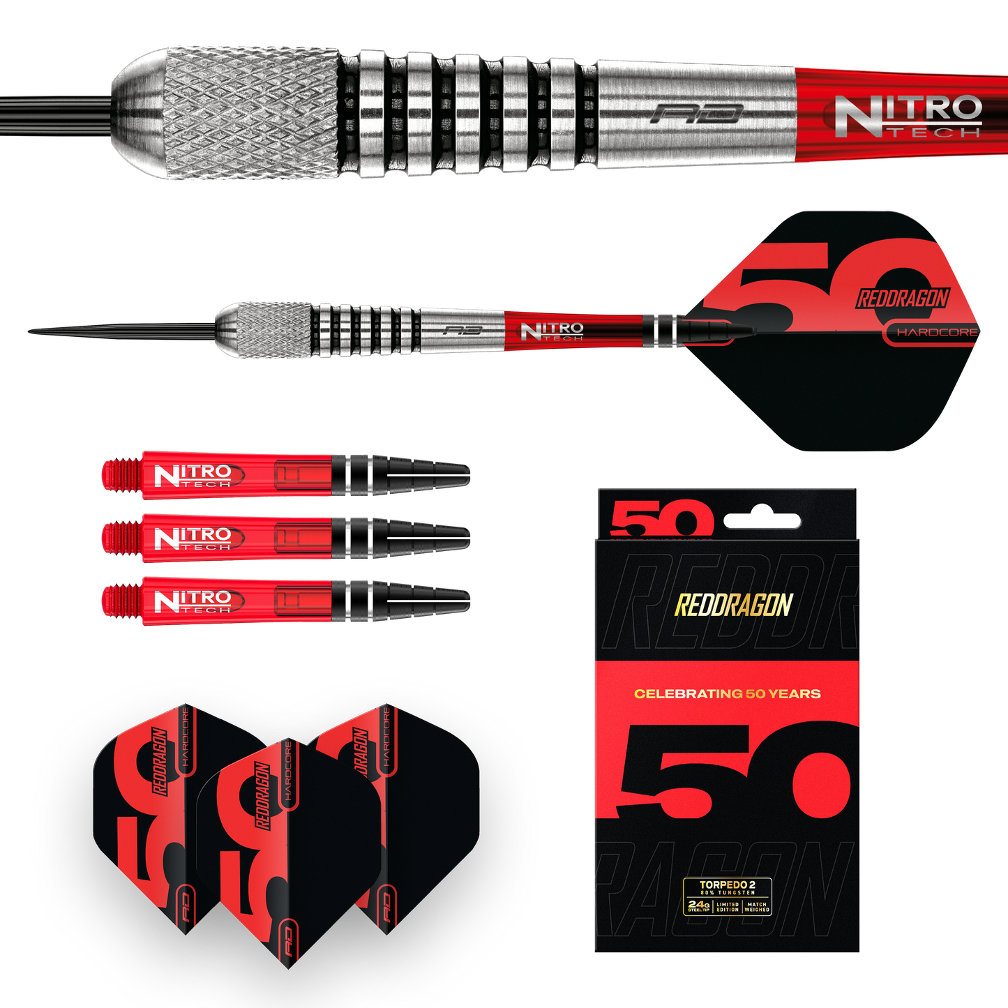 Red Dragon Flightmaster Torpedo 2 80% Tungsten Darts