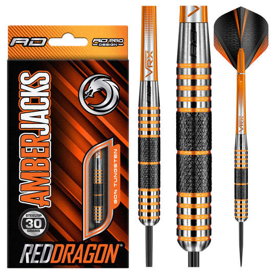 Red Dragon Amberjack 11 90% Tungsten Steel Tip Darts