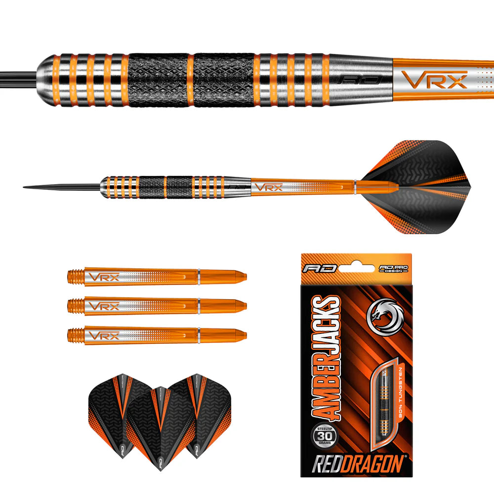 Red Dragon Amberjack 11 90% Tungsten Steel Tip Darts