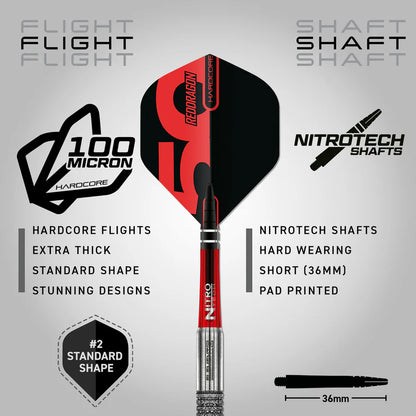 Red Dragon Element 6B 90% Tungsten Steel Tip Darts