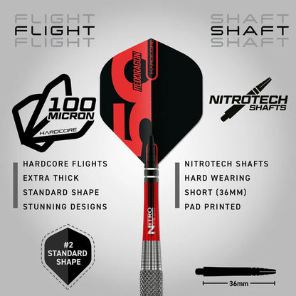 Red Dragon Grizzly 2 85% Tungsten Steel Tip Darts
