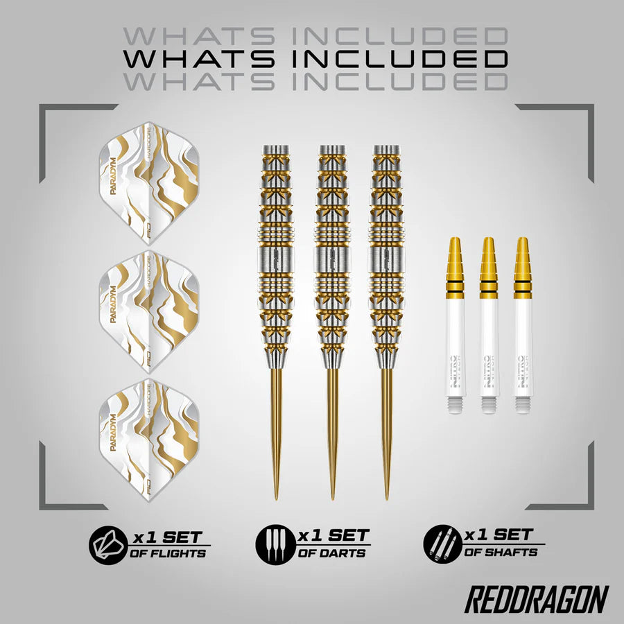 Red Dragon Paradym Gold Torpedo 90% Tungsten Steel Tip Darts