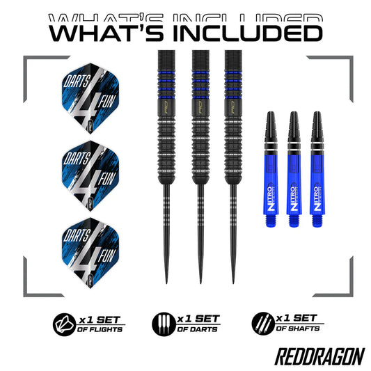Red Dragon David Williams V1 90% Tungsten Steel Tip Darts