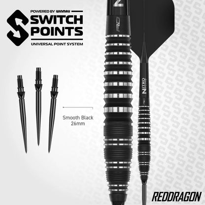 Red Dragon Sable 03 - 90% Tungsten Steel Tip Darts (Bomb) | Switch Point