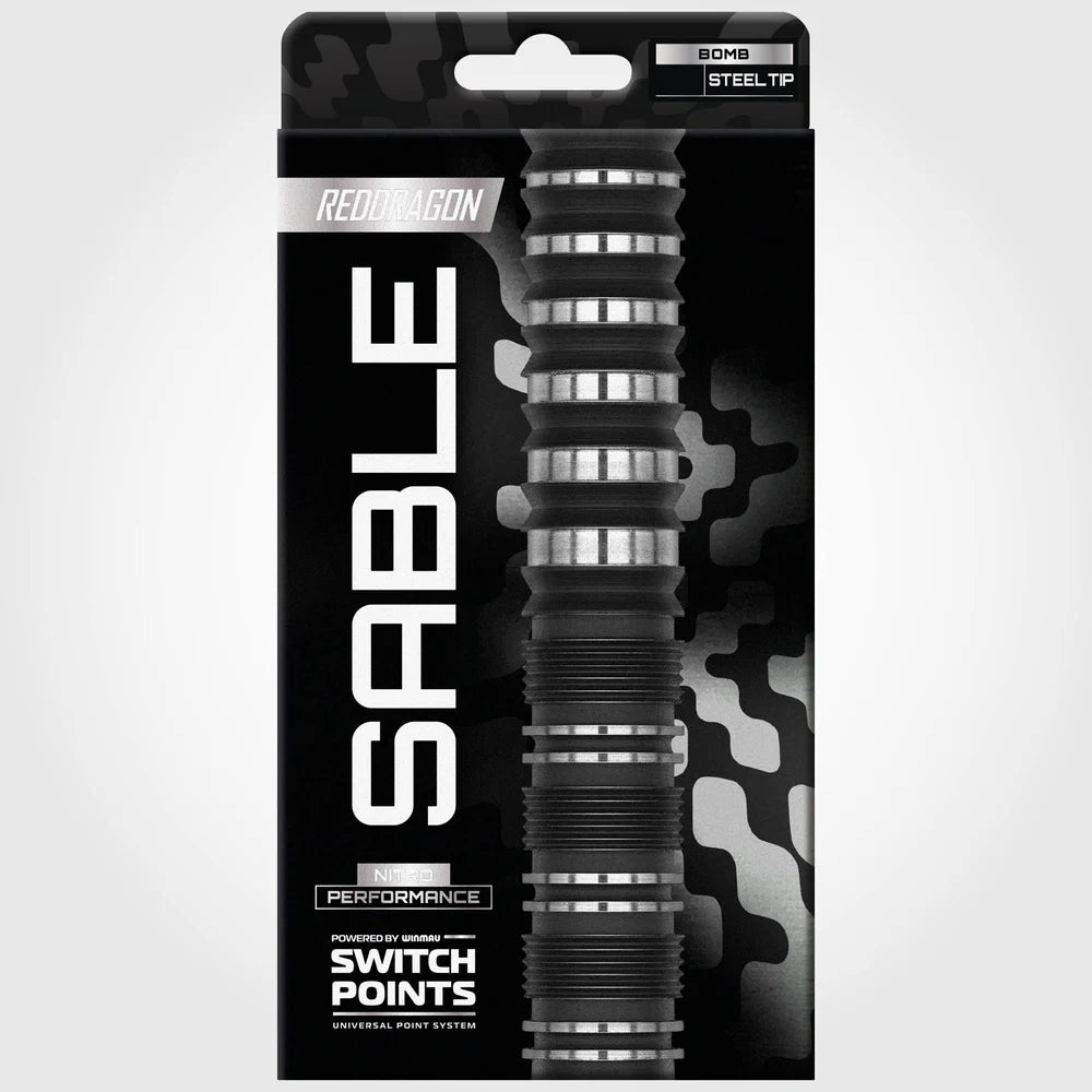 Red Dragon Sable 03 - 90% Tungsten Steel Tip Darts (Bomb) | Switch Point