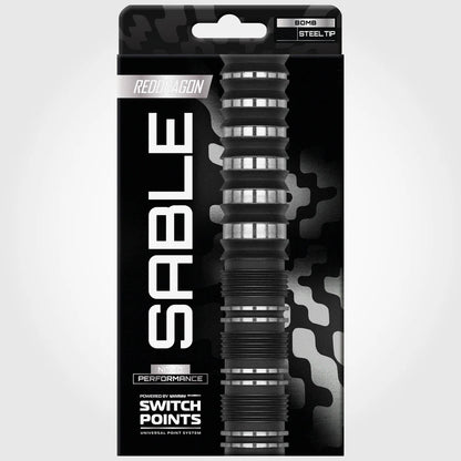 Red Dragon Sable 03 - 90% Tungsten Steel Tip Darts (Bomb) | Switch Point