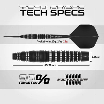 Red Dragon Sable 03 - 90% Tungsten Steel Tip Darts (Bomb) | Switch Point
