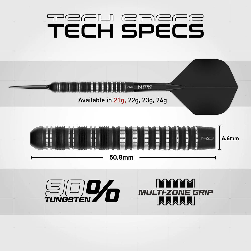 Red Dragon Sable 01 - 90% Tungsten Steel Tip Darts | Switch Point