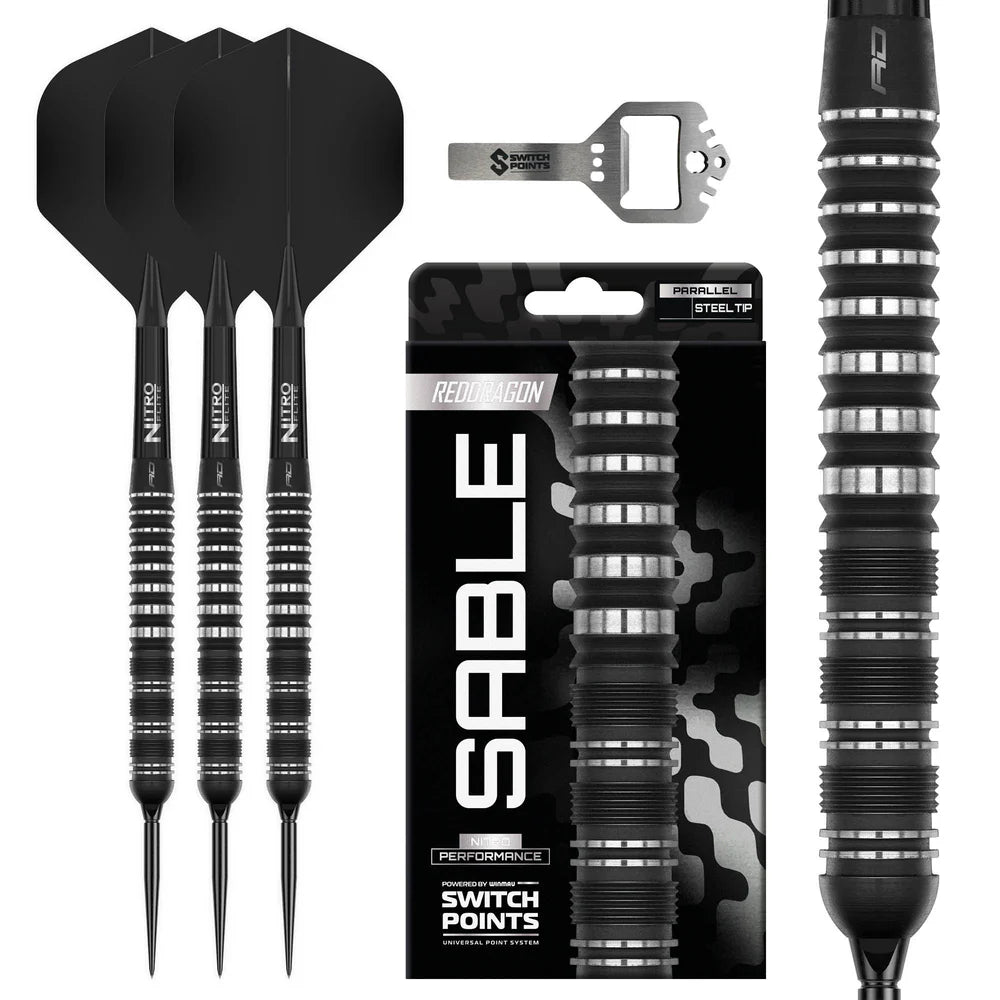 Red Dragon Sable 01 - 90% Tungsten Steel Tip Darts | Switch Point
