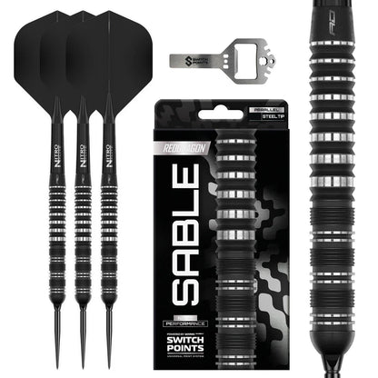 Red Dragon Sable 01 - 90% Tungsten Steel Tip Darts | Switch Point
