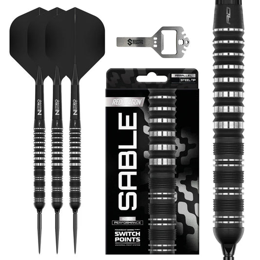 Red Dragon Sable 01 - 90% Tungsten Steel Tip Darts | Switch Point