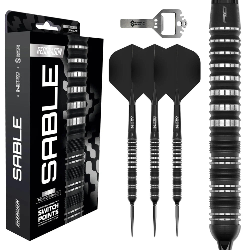 Red Dragon Sable 01 - 90% Tungsten Steel Tip Darts | Switch Point