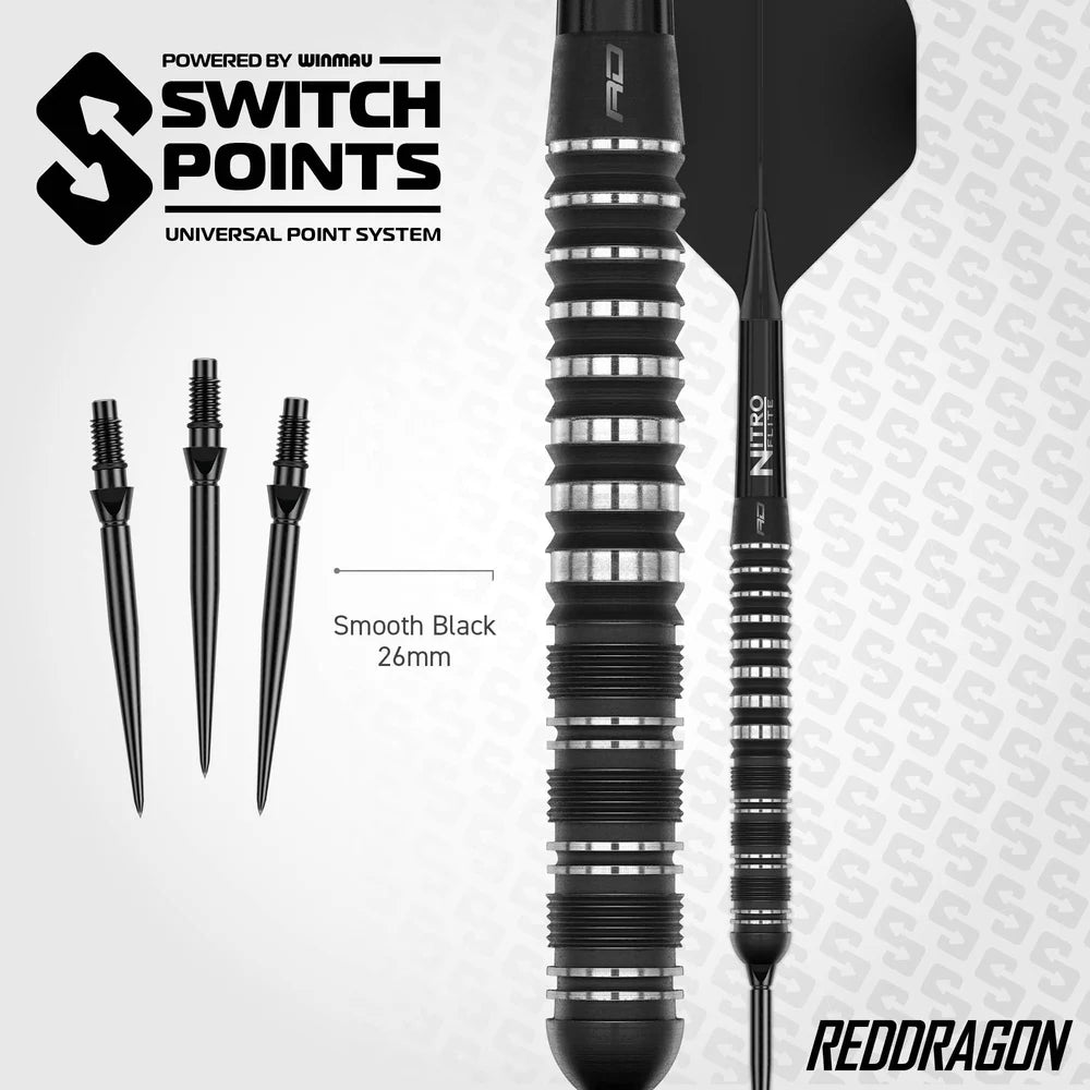 Red Dragon Sable 01 - 90% Tungsten Steel Tip Darts | Switch Point