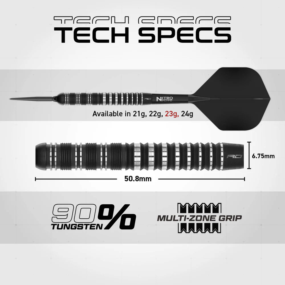 Red Dragon Sable 01 - 90% Tungsten Steel Tip Darts | Switch Point