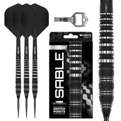 Red Dragon Sable 02 - 90% Tungsten Steel Tip Darts (Torpedo) | Switch Point