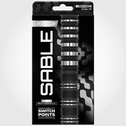 Red Dragon Sable 02 - 90% Tungsten Steel Tip Darts (Torpedo) | Switch Point