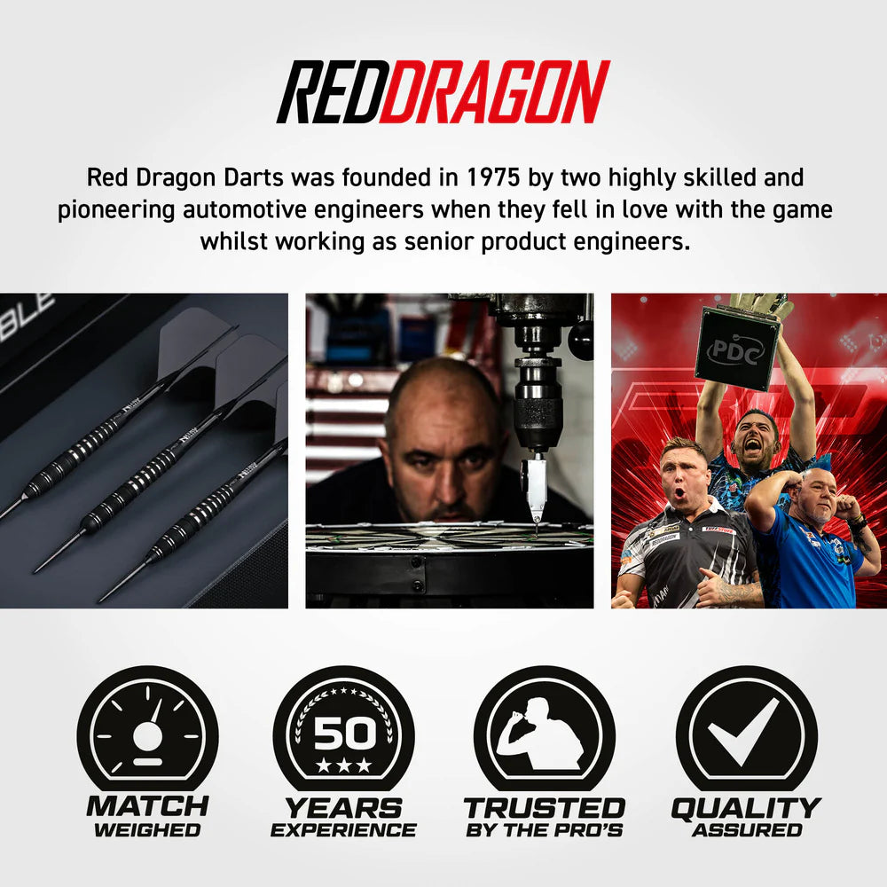 Red Dragon Sable 02 - 90% Tungsten Steel Tip Darts (Torpedo) | Switch Point