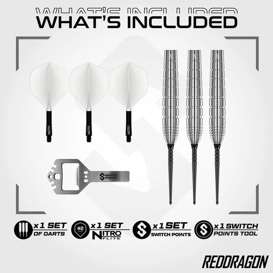 Red Dragon Luke Humphries TX1 Pioneer Switch Point 90% Tungsten Steel Tip Darts