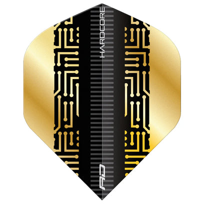 Red Dragon Gold & Black Maze Hardcore Premium Standard Dart Flights