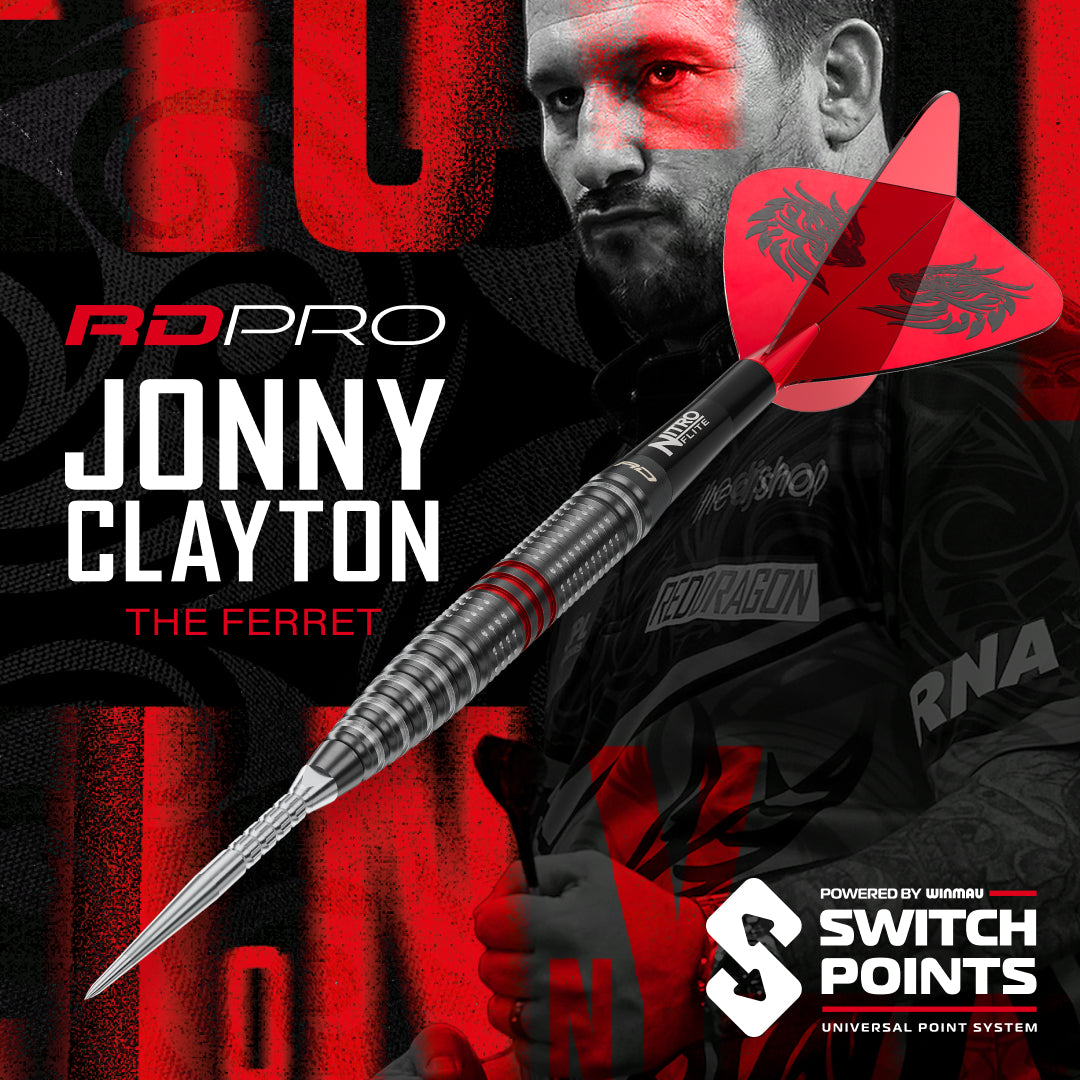 RD-PRO Jonny Clayton 90% Switch Point Darts