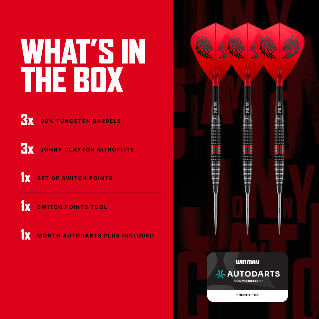 RD-PRO Jonny Clayton 90% Switch Point Darts