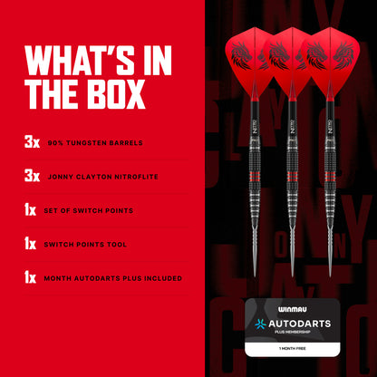 RD-PRO Jonny Clayton 90% Switch Point Darts