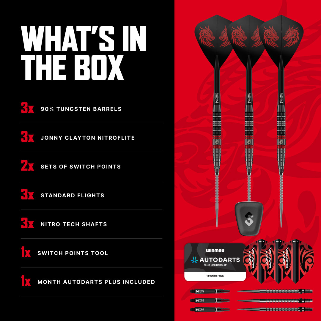 RD-ULTRA Jonny Clayton 90% Switch Point Darts