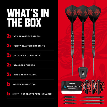 RD-ULTRA Jonny Clayton 90% Switch Point Darts