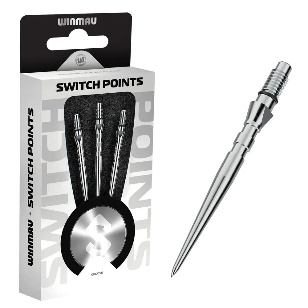 Winmau Switch Points Silver Grooved