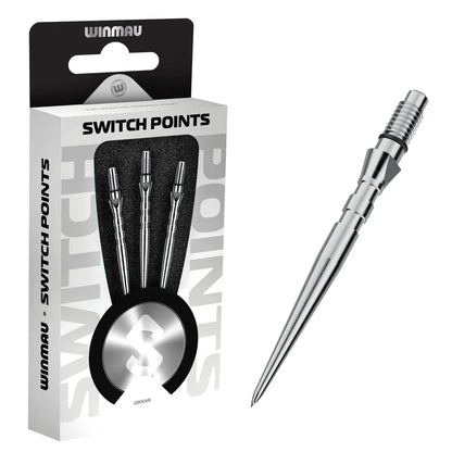 Winmau Switch Points Silver Grooved