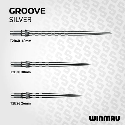 Winmau Switch Points Silver Grooved