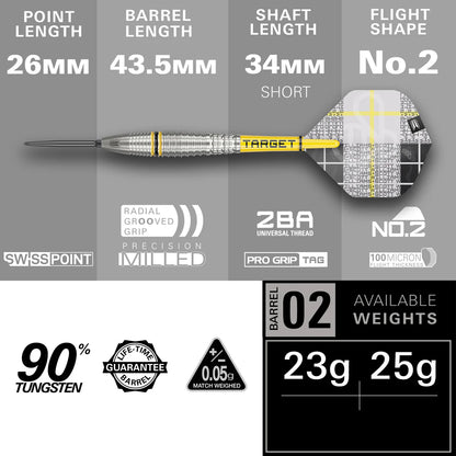 Scott Williams G2 90% Tungsten SP Darts