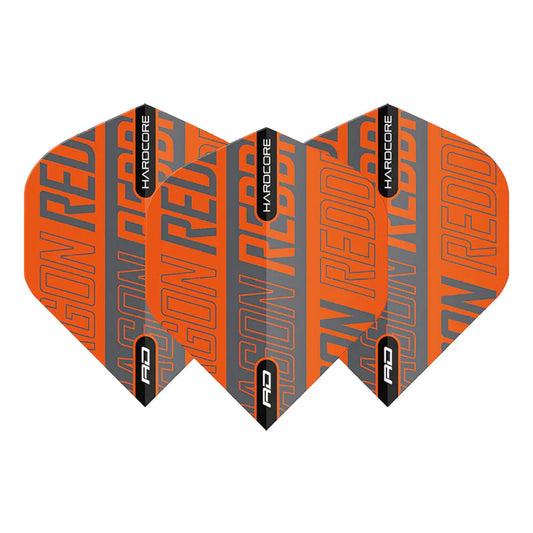 Red Dragon Hardcore XT Orange and Grey Standard Darts Flights