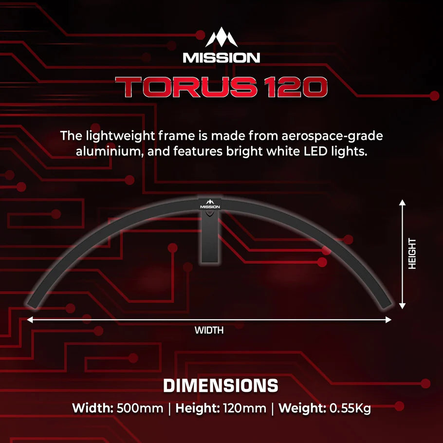 Mission Torus 120° Dartboard Lighting System