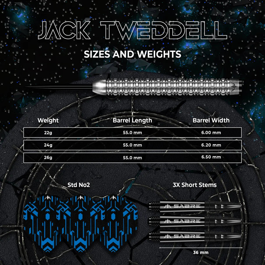 Mission Jack Tweddell 95% Tungsten Darts