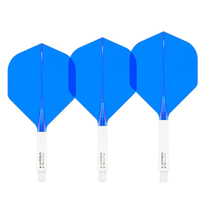 Red Dragon Nitro Flite - Integrated Flight and Shaft  White & Blue