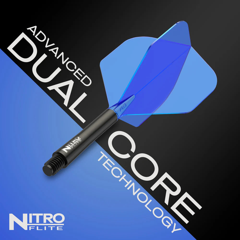 Red Dragon Nitro Flite - Integrated Flight and Shaft  Black & Blue