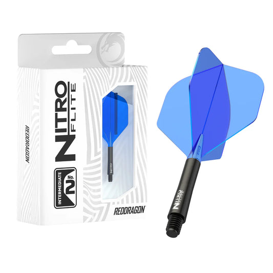 Red Dragon Nitro Flite - Integrated Flight and Shaft  Black & Blue