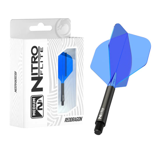 Red Dragon Nitro Flite - Integrated Flight and Shaft  Black & Blue