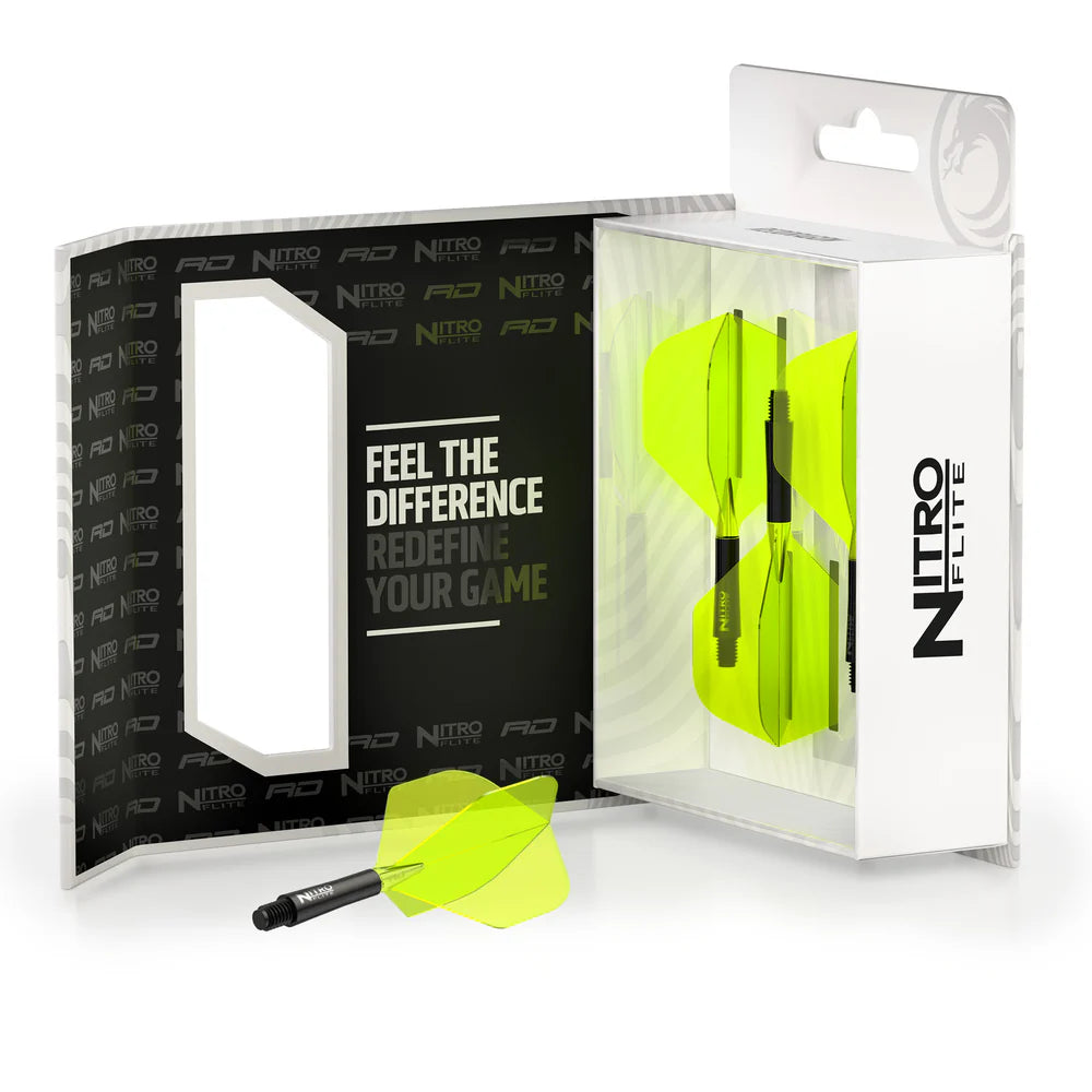 Red Dragon Nitro Flite - Integrated Flight and Shaft Black & Yellow