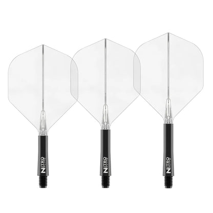Red Dragon Nitro Flite - Integrated Flight and Shaft Black & Clear