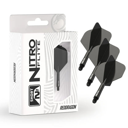 Red Dragon Nitro Flite - Integrated Flight and Shaft Black & Black