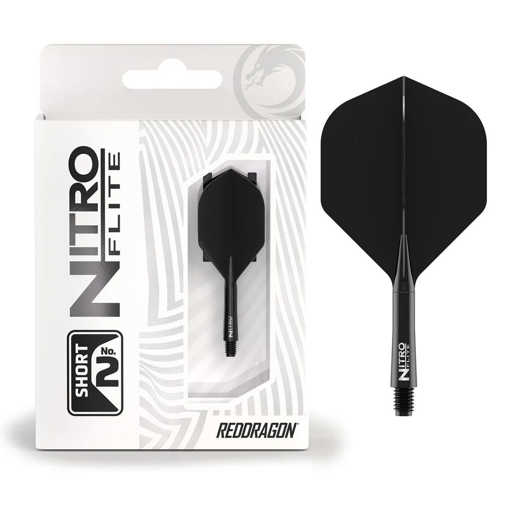 Red Dragon Nitro Flite - Integrated Flight and Shaft Black & Black