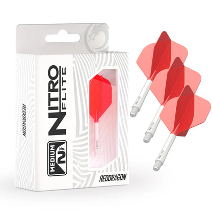 Red Dragon Nitro Flite – Integrated Flight and Shaft White & Red