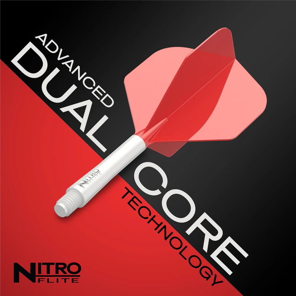 Red Dragon Nitro Flite – Integrated Flight and Shaft White & Red